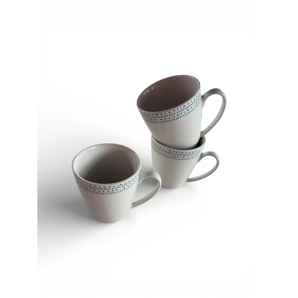 Set Of 3 Godinger Gatherings Stacatta 10 oz. Mugs